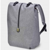 Leisure Backpack 14 Inches Casual Travel Laptop Rucksack College Student School Bag Gray Blue Anti-theft