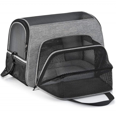 Wholesale factory custom breathable mesh carry pet travel bag for dog and cat